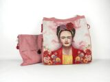 Set Borsa e pochette fatte a mano in tessuto jacquard | Frida Kalo