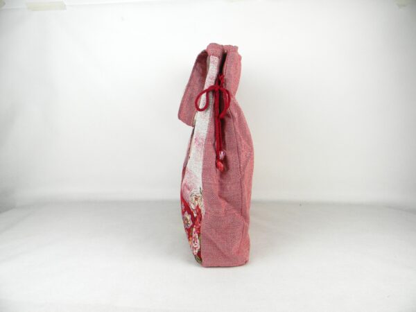Set Borsa e pochette fatte a mano in tessuto jacquard | Frida Kalo - immagine 3