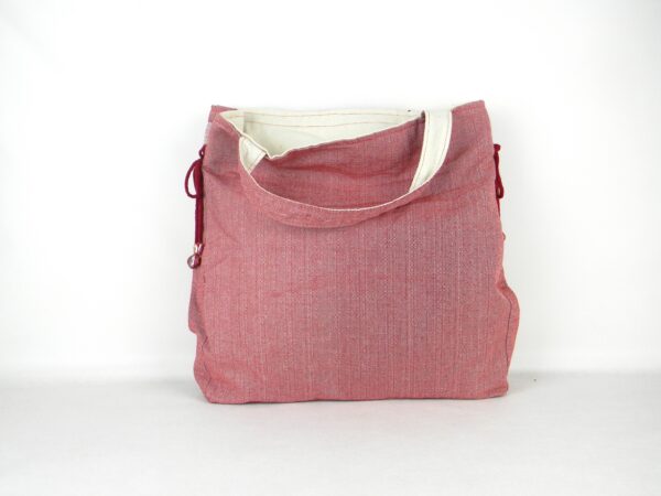 Set Borsa e pochette fatte a mano in tessuto jacquard | Frida Kalo - immagine 4