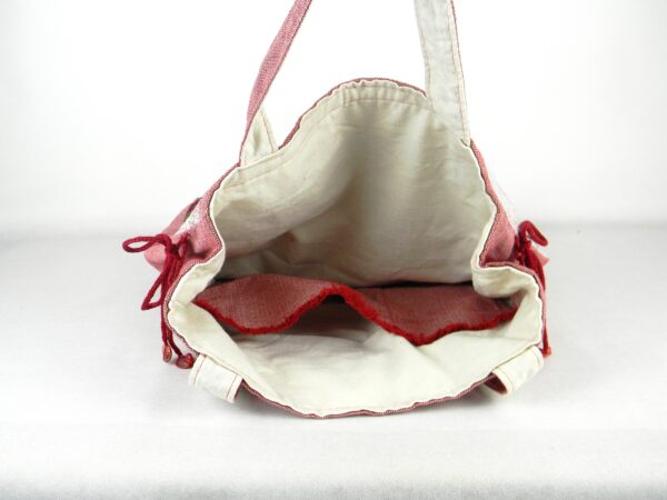 Set Borsa e pochette fatte a mano in tessuto jacquard | Frida Kalo - immagine 5
