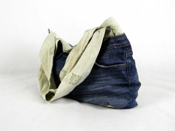 Borsa in Jeans fatta a mano / ANTES - immagine 2